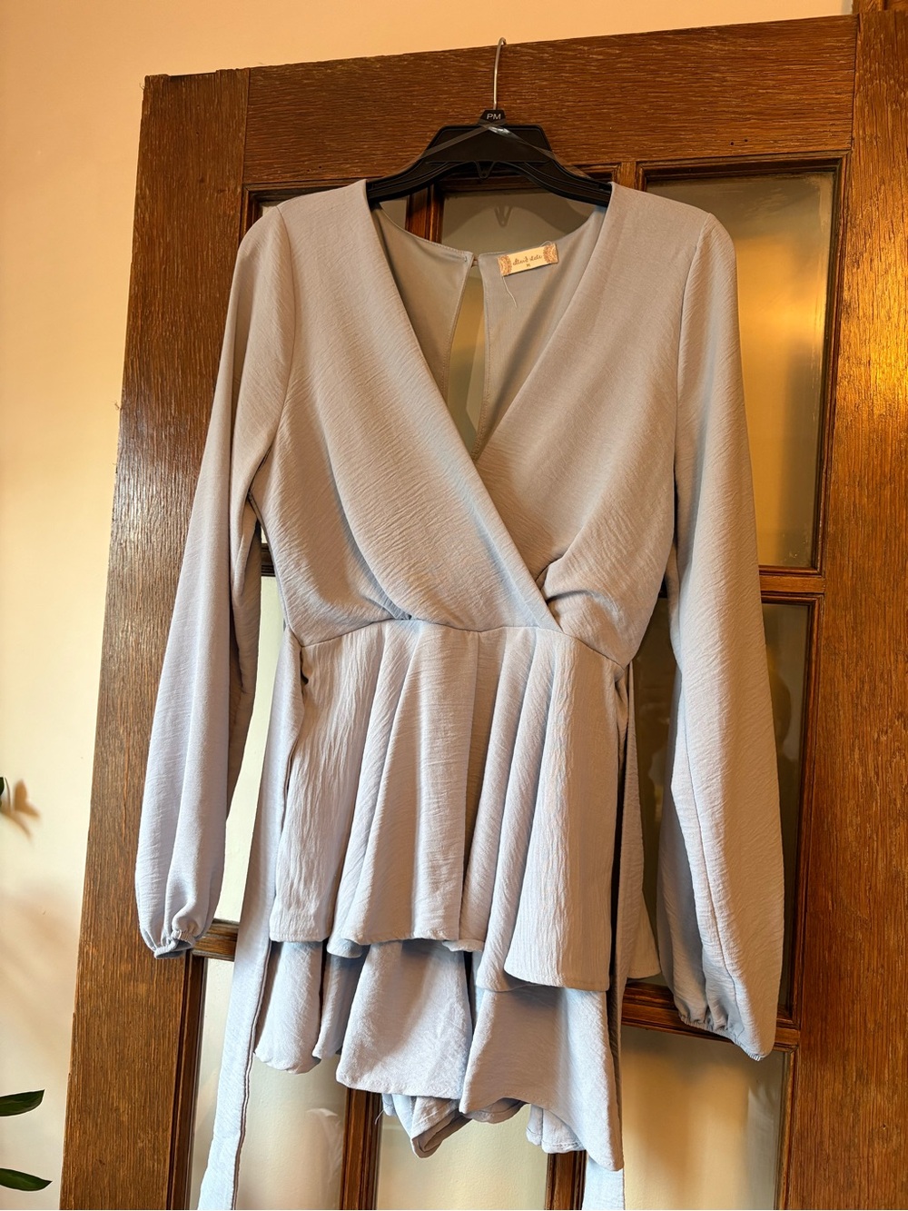 Altar’d State Light Blue Long Sleeve Romper